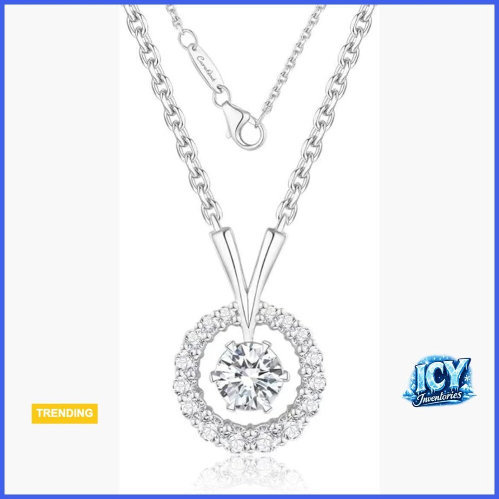 14k Solid Gold Diamond Solitaire Station Necklace, Lobster Buckle